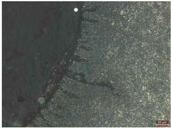 起裂區附近螺紋牙底金相組織 起裂區附近螺紋牙底金相組織