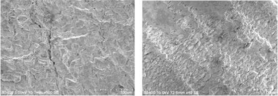 圖9-18 擴展區二次裂紋圖9-19疲勞擴展區疲勞條帶