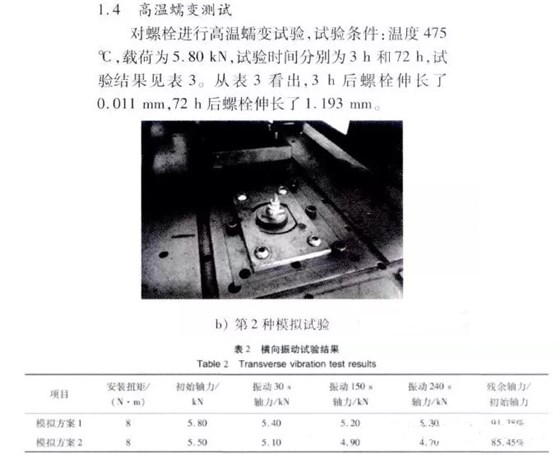 螺栓橫向振動結果