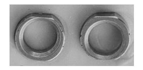 端面外圓分布的點狀缺陷 端面外圓分布的點狀缺陷