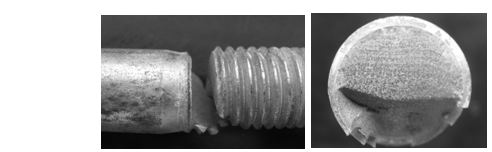 六角頭螺栓疲勞斷裂斷口形貌， 彩鋅螺栓疲勞斷裂斷口形貌