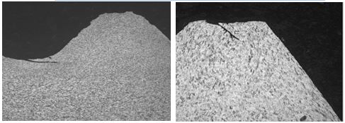 螺紋的牙側折疊 50&times; 螺紋的頂側折疊 50&times;