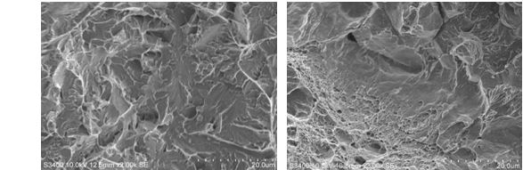 圖12-55 擴展區微觀形貌 圖12-56最終斷裂區微觀形貌 圖12-55 擴展區微觀形貌 圖12-56最終斷裂區微觀形貌
