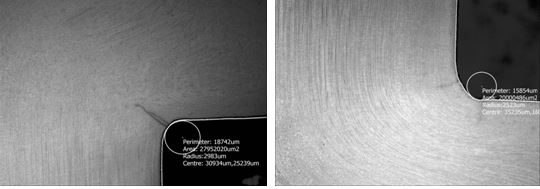 圖14-31 M36螺栓圓角處流線與裂紋形態 圖14-32 M42螺栓圓角處流線與裂紋形態 圖14-31 M36螺栓圓角處流線與裂紋形態 圖14-32 M42螺栓圓角處流線與裂紋形態