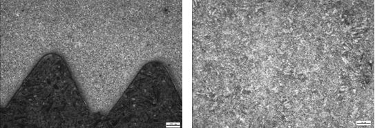 圖12-8 螺紋處表層金相組織 圖12-9 螺栓心部金相組織 圖12-8 螺紋處表層金相組織 圖12-9 螺栓心部金相組織